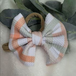4” stripes nylon bow